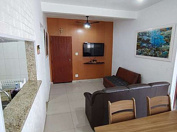 Apto 60.30m� Mobiliado para Loca��o em S�o Vicente.